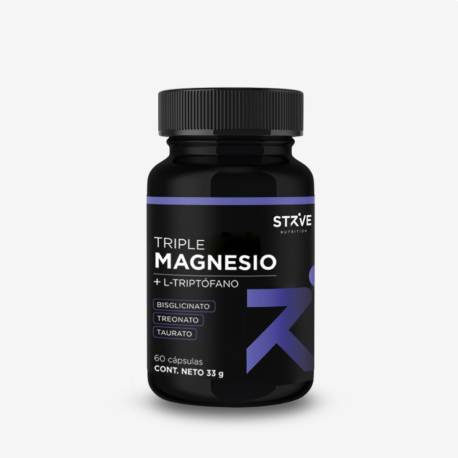 Triple magnesio con triptófano Strive en cápsulas — para el sueño, el estrés y el sistema nervioso